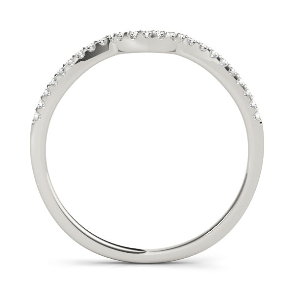 Platinum 0.10 CT Diamond Wedding Ring