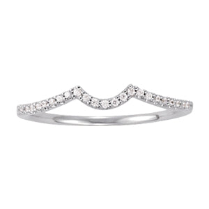 Platinum 0.10 CT Diamond Wedding Ring