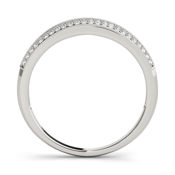18K White Gold Pave Diamond Wedding Ring