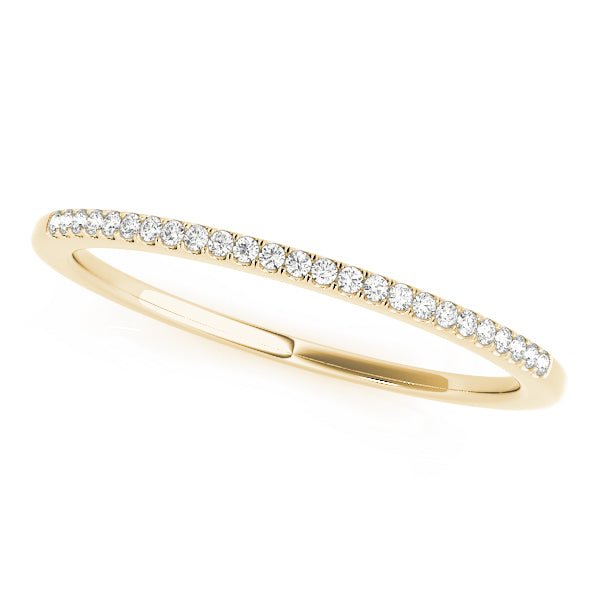 14K Yellow Gold 0.10ctw Diamond Wedding Band