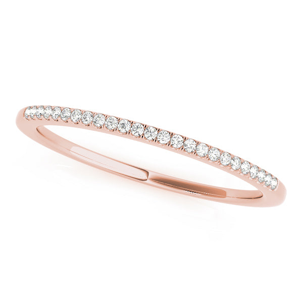 Rose Gold 0.1 CT Diamond Wedding Band