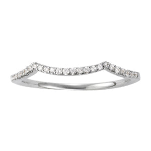 18K White Gold 0.10 ctw Diamond Wedding Band