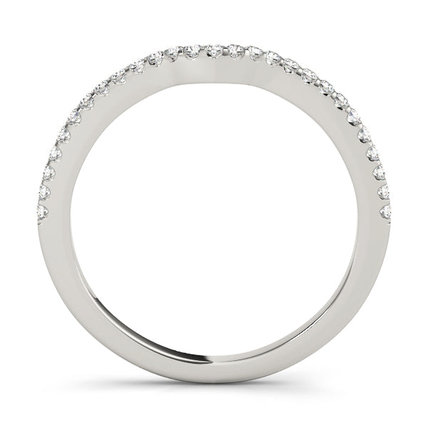 Platinum 1/8 CT Diamond Wedding Ring Band