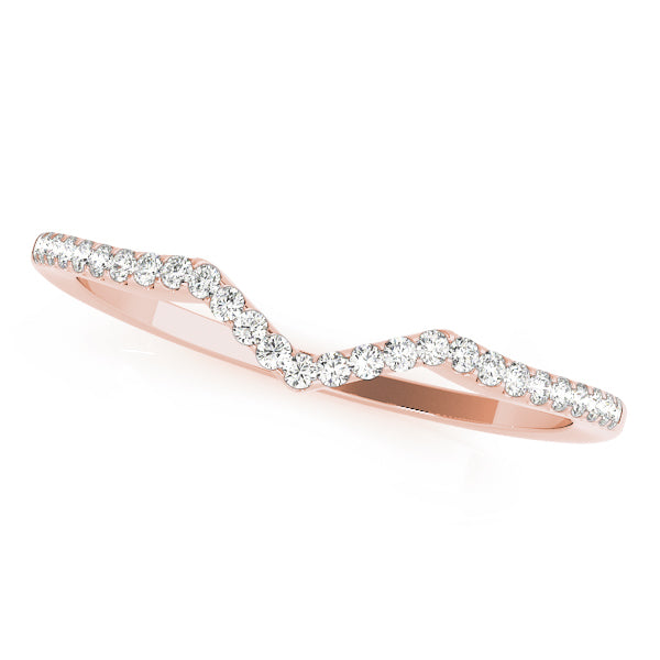 Rose Gold 1/8 CT Diamond Wedding Band