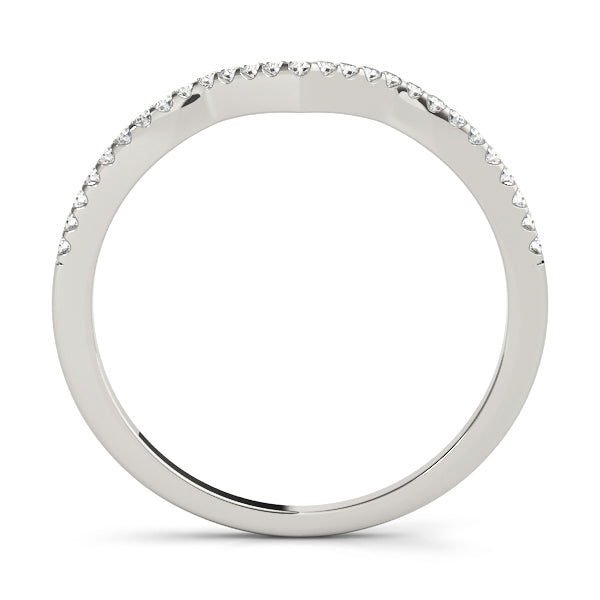 Platinum 1/8 CT Diamond Wedding Ring Band