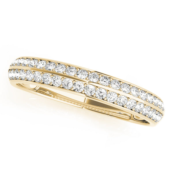 18K Yellow Gold Pave Diamond Wedding Ring