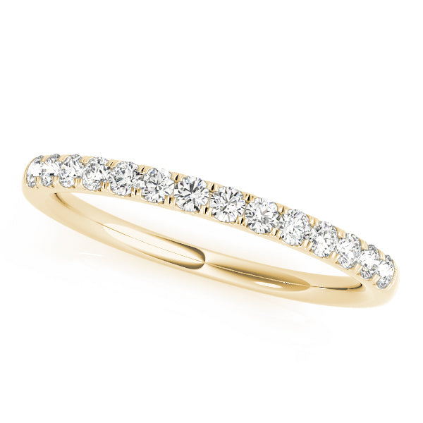 18K Yellow Gold 1/4 CT Diamond Wedding Band
