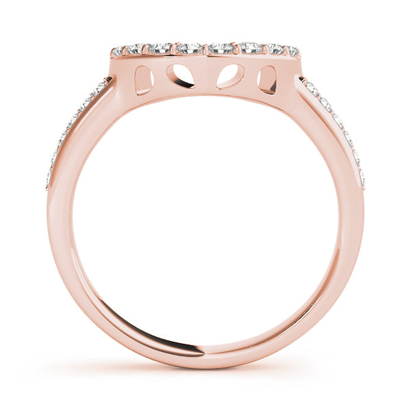 18K Rose Gold Multi-Diamond Wedding Band