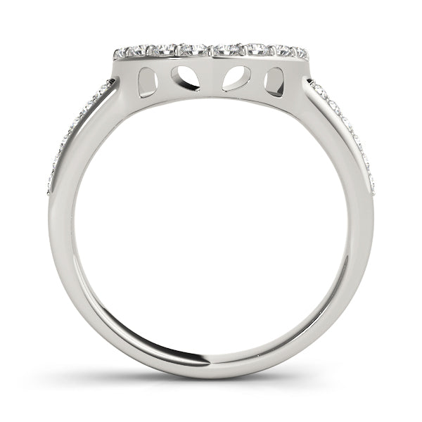 14K White Gold Multi-Diamond Wedding Band