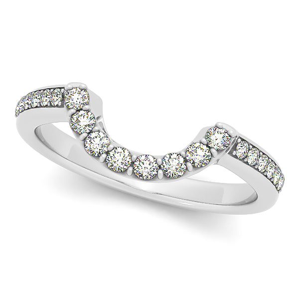 14K White Gold Round Diamond Wedding Ring