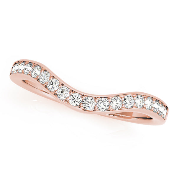 Rose Gold 0.19ctw Diamond Wedding Band