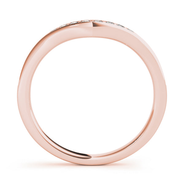 Rose Gold 0.19ctw Diamond Wedding Band