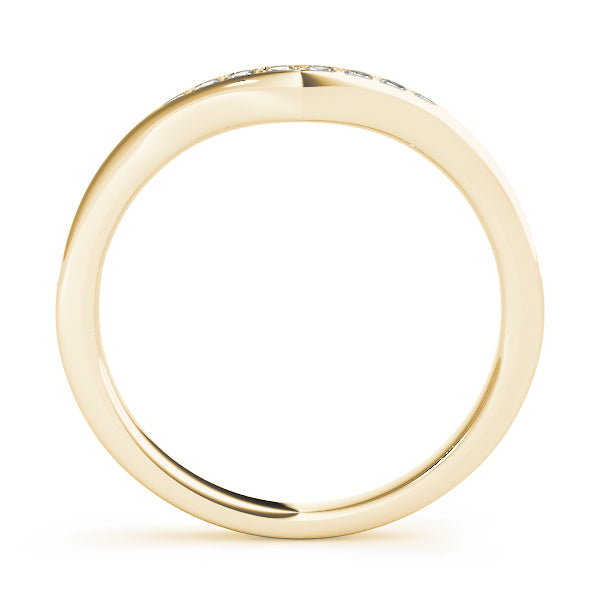 18K Yellow Gold 0.19ctw Diamond Wedding Band