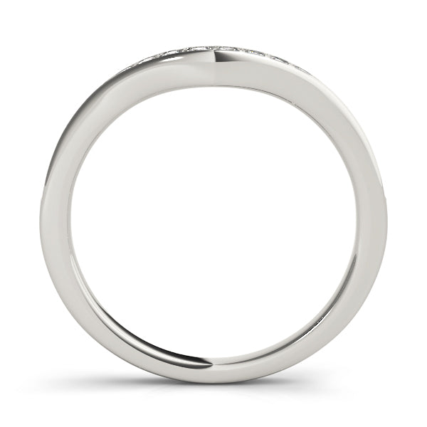 14K White Gold Round Diamond Wedding Ring