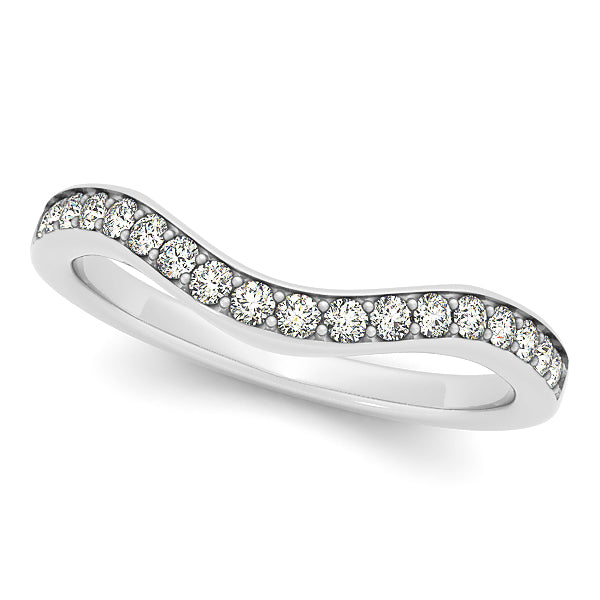 Platinum 0.19ctw Round Diamond Wedding Ring