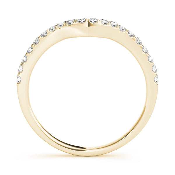 18K Yellow Gold 1/4 CT Diamond Wedding Band