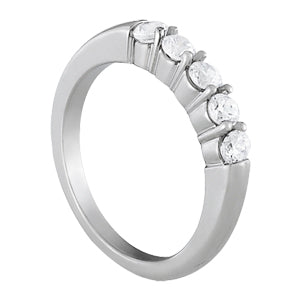 Platinum White 1/2 CT Diamond Wedding Ring