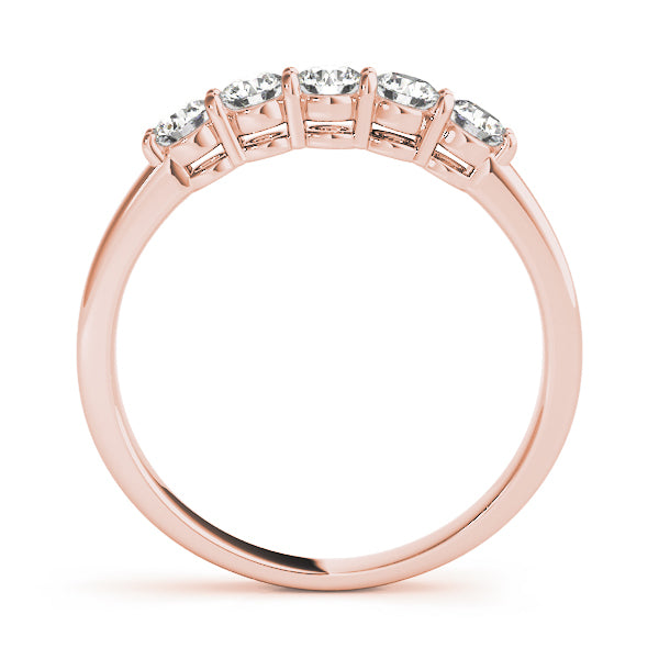 18K Rose Gold 1/2 ct tw Diamond Wedding Ring