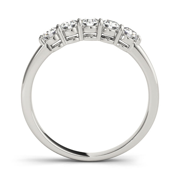 14K White Gold 1/2 ct Diamond Wedding Band