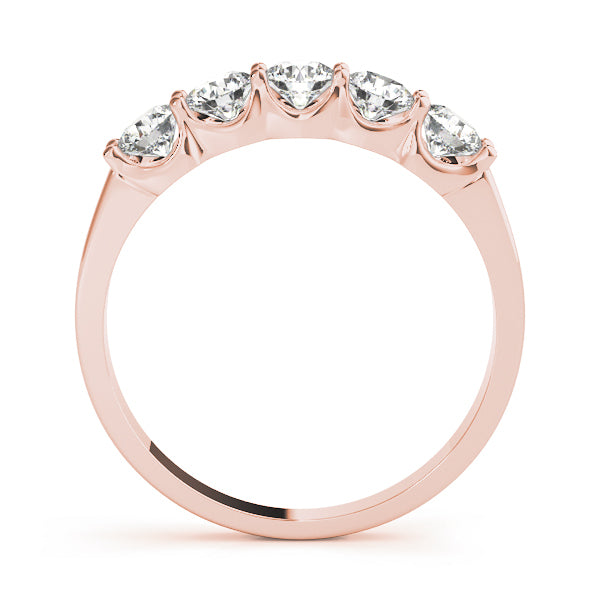18K Rose Gold 0.5ctw Diamond Wedding Band
