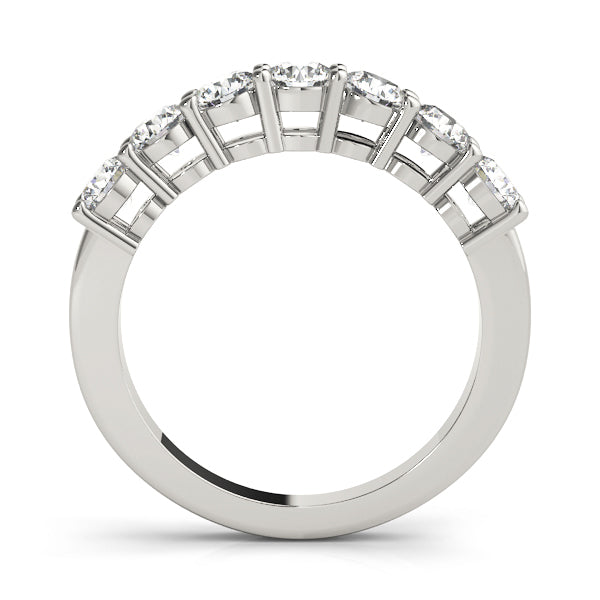 18K White Gold Multi-Diamond Wedding Band