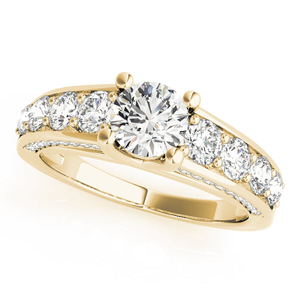 14K Yellow Gold 2 1/3 ct tw Trellis Diamond Engagement Ring