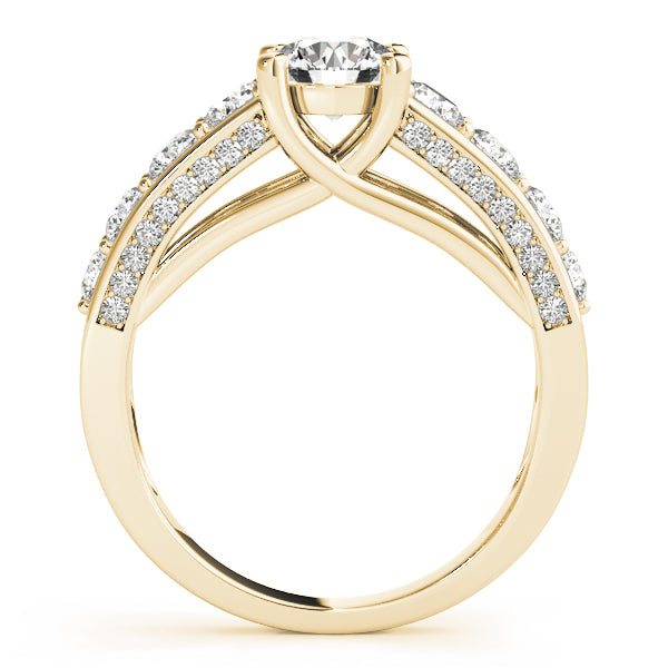 14K Yellow Gold 2 1/3 ct tw Trellis Diamond Engagement Ring