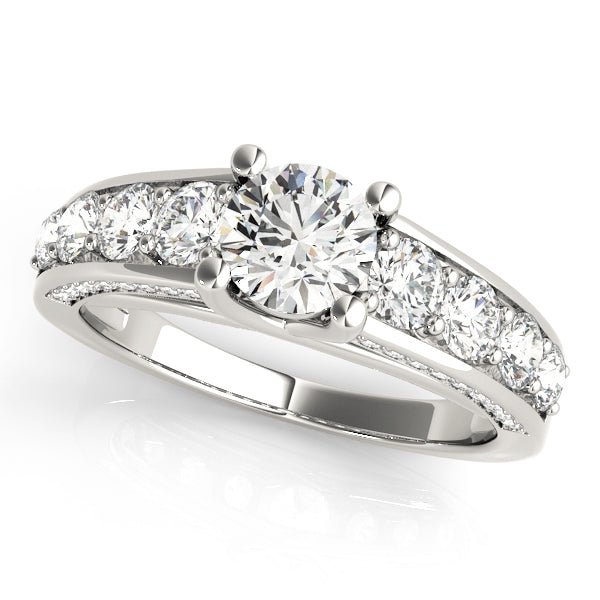 18K White Gold 2 1/3 ct tw Trellis Diamond Engagement Ring