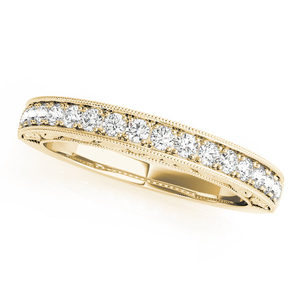 18K Yellow Gold 1/3 CT Diamond Wedding Band