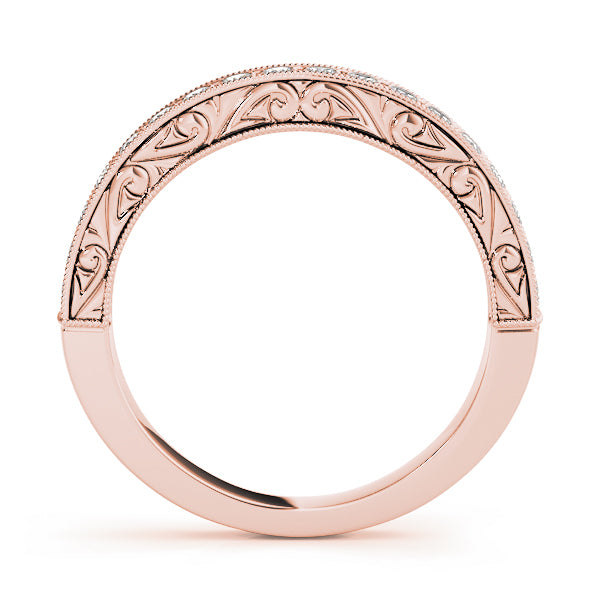 18K Rose Gold Diamond Wedding Ring