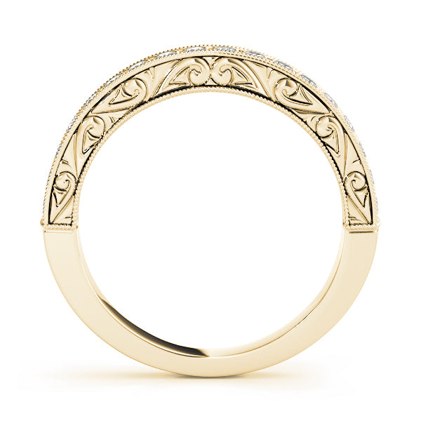 18K Yellow Gold 1/3 CT Diamond Wedding Band