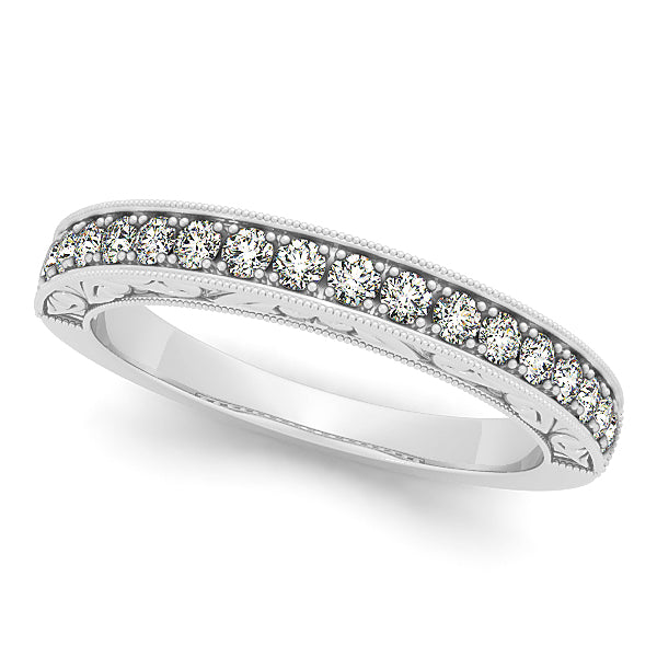 14K White Gold Diamond Wedding Ring