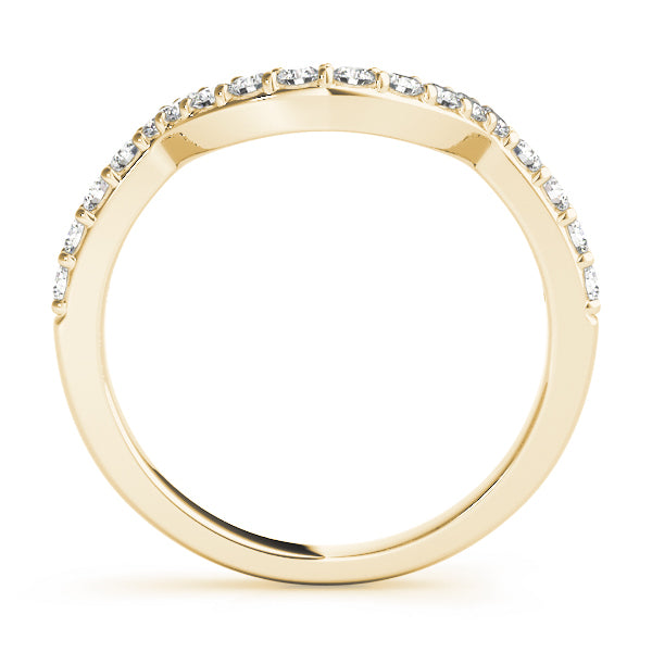 18K Yellow Gold 1/3 CT Diamond Wedding Band