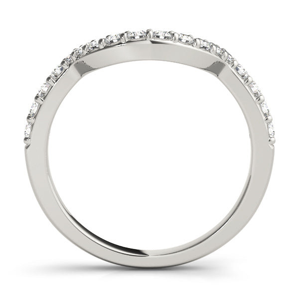 14K White Gold 1/3 ct Diamond Wedding Band