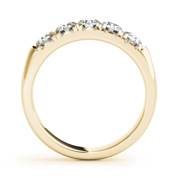 14K Yellow Gold 5-Stone Diamond Wedding Ring