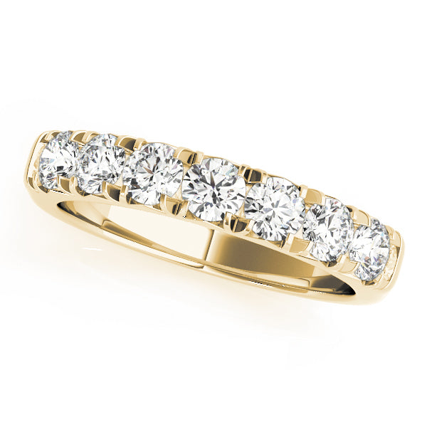 18K Yellow Gold Round Diamond Wedding Ring