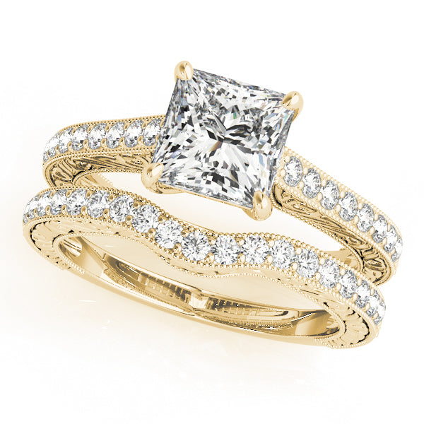 14K Yellow Gold 0.5 CT Diamond Engagement Ring
