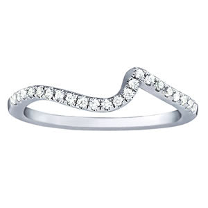 14K White Gold Diamond Wedding Ring