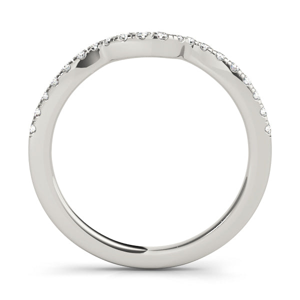 Platinum White Diamond Wedding Band