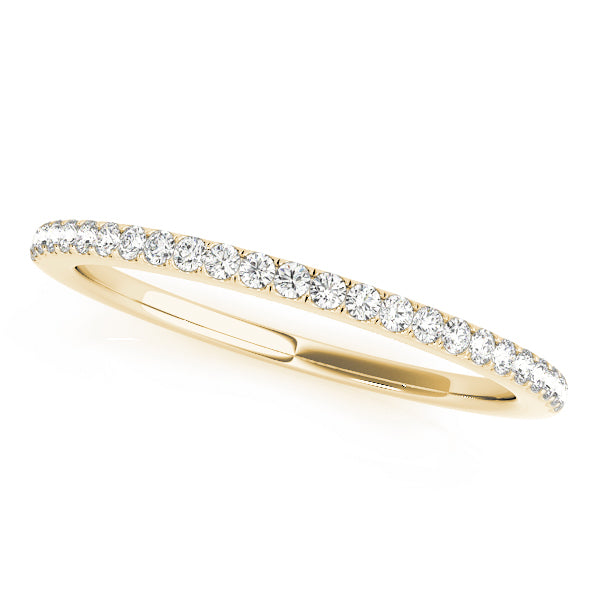 14K Yellow Gold 0.108ctw Diamond Wedding Band