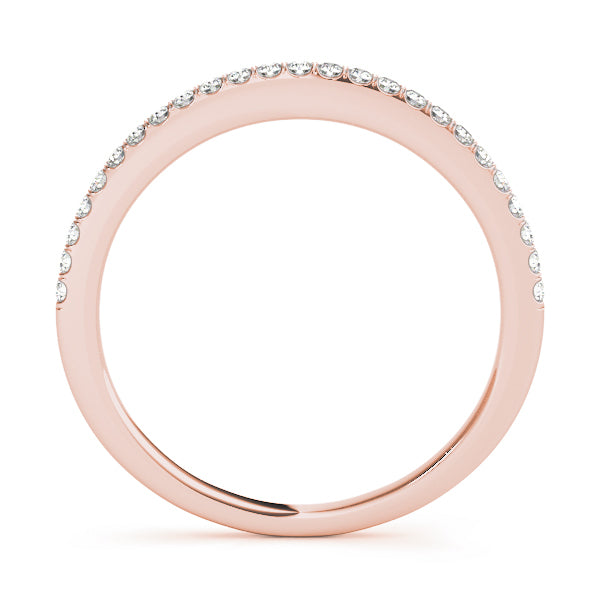 14K Rose Gold 1/10 ct tw Diamond Wedding Ring