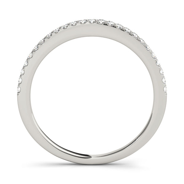 Platinum 0.108ctw Round Diamond Wedding Ring