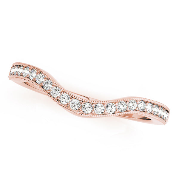 Rose Gold 1/5 CT Diamond Wedding Band