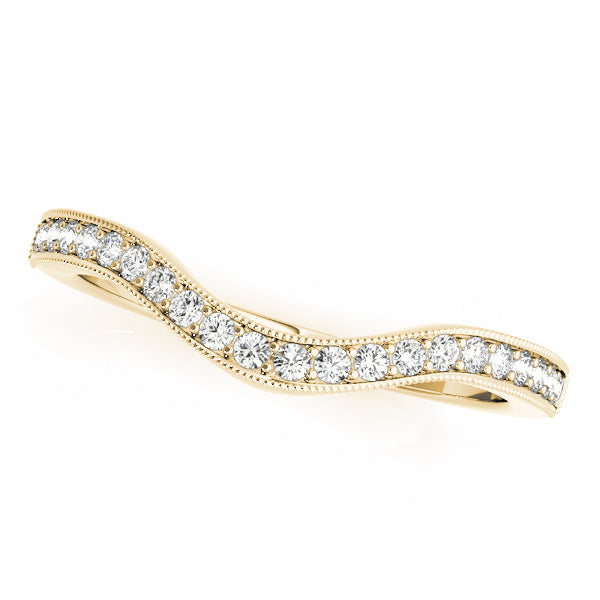 18K Yellow Gold 1/5 ct Diamond Wedding Band