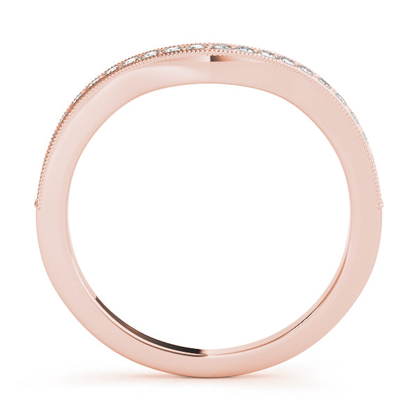 Rose Gold 1/5 CT Diamond Wedding Band