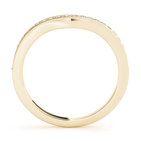 18K Yellow Gold 1/5 ct Diamond Wedding Band