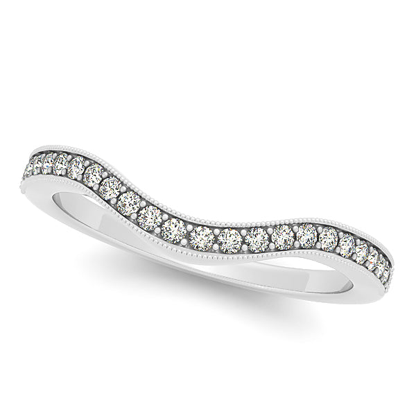 Platinum 1/5 CT Diamond Wedding Ring Band