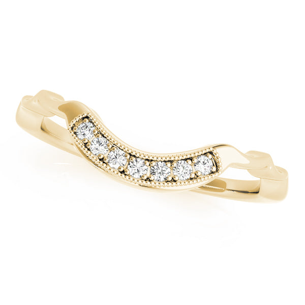 14K Yellow Gold 1/20 ct Diamond Wedding Band