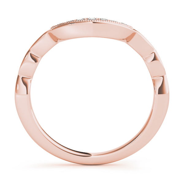 14K Rose Gold 7-Stone Diamond Wedding Band