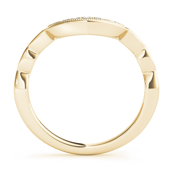 14K Yellow Gold 1/20 ct Diamond Wedding Band